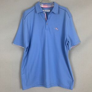 Tommy Bahama IslandZone Blue Polo Shirt Men’s Medium Performance Golf Casual
